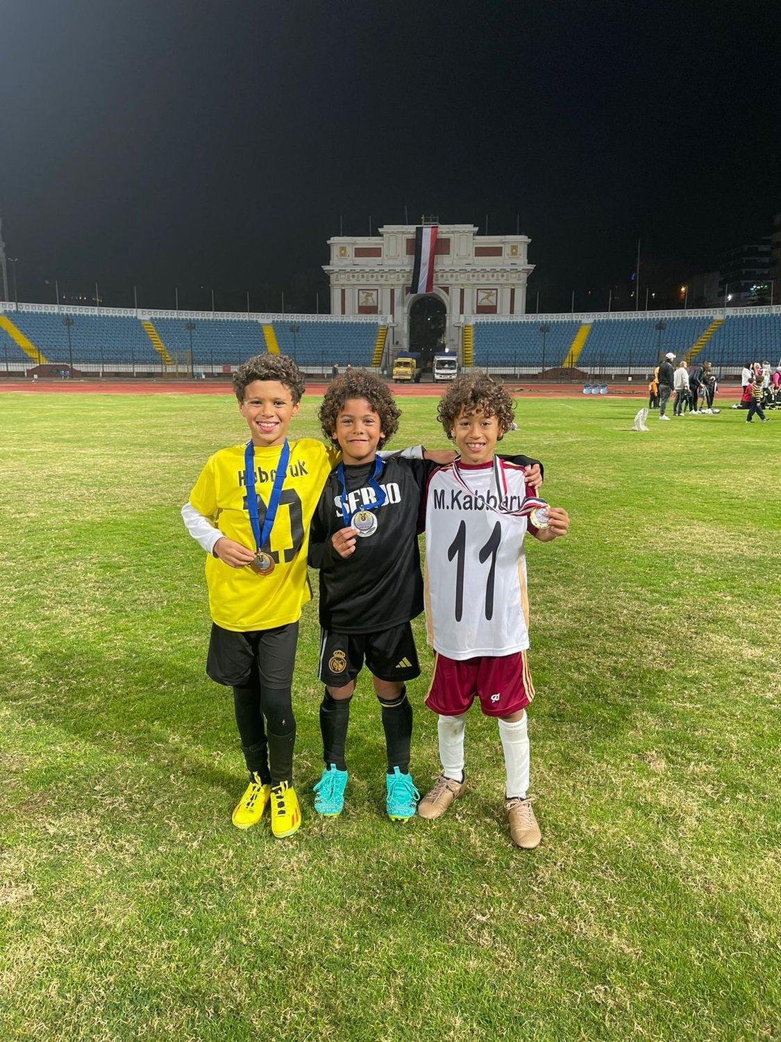 His young athletes, champions on the pitch